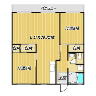 シャトー水江【302号室】の間取り
