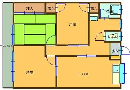兵庫県明石市魚住町清水【マンション】の間取り