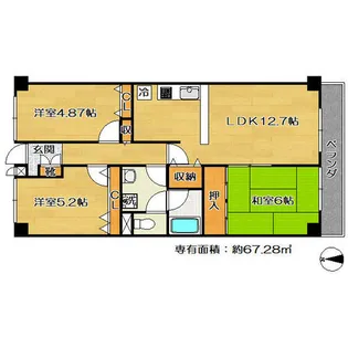 プレスティージ黄檗【107号室】の間取り