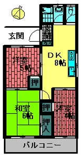 コーポ藤三【2階】の間取り