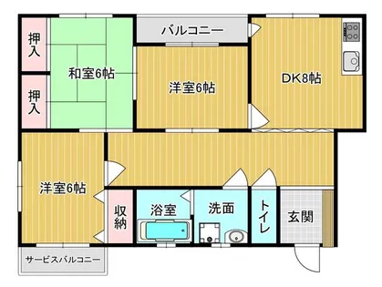 大阪府四條畷市大字清瀧【マンション】の間取り
