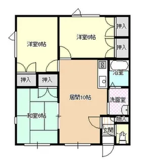 サンライズコートⅤ【A号室】の間取り