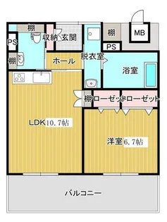 エイジングコート有馬【628号室】の間取り