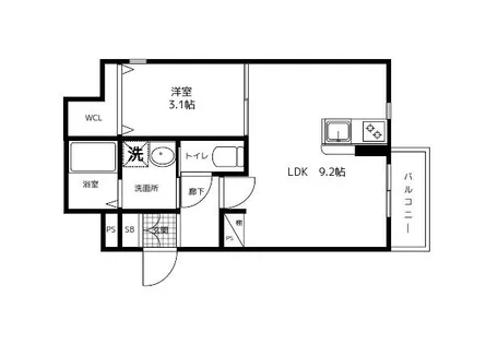 兵庫県姫路市大津区天神町1丁目【アパート】の間取り