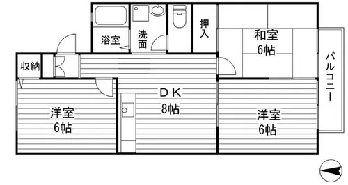 シャルムコート【2階】の間取り