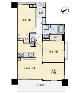 プレステージ姫路Ⅴ【10階】の間取り