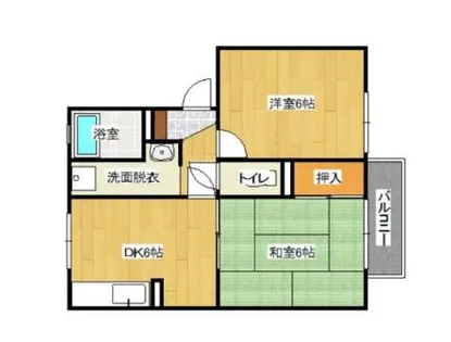 福岡県中間市中央1丁目【アパート】の間取り