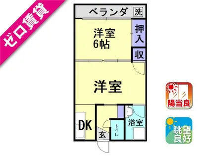 コーポ若宮【205号室】の間取り