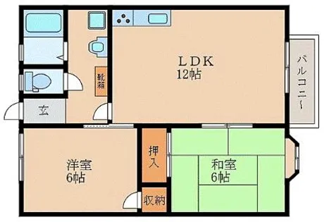 コーポ石田【2階】の間取り