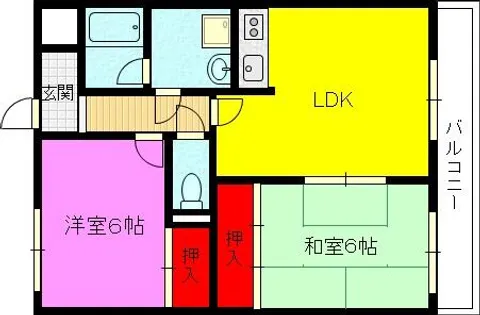 大阪府大東市灰塚3丁目【マンション】の間取り