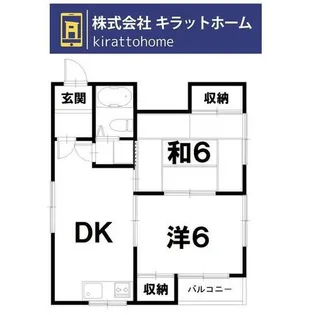 2DKの間取り画像