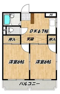 シャトレ金鶏Ⅱ【2階】の間取り