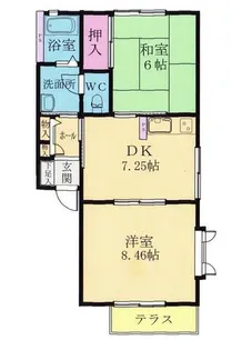 ファミーユ江戸屋敷【102号室】の間取り