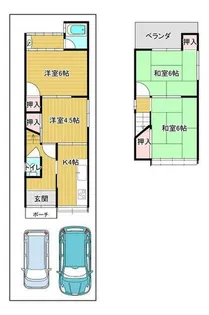 京都府城陽市寺田市ノ久保【一戸建】の間取り