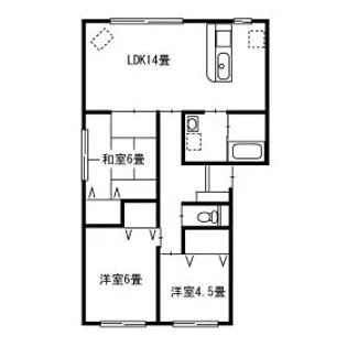 朝日ハートフルプレイス【301号室】の間取り