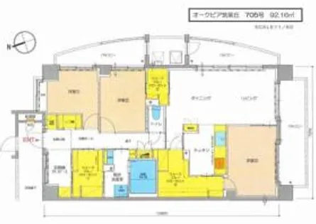 オークピア筑紫丘【7階】の間取り