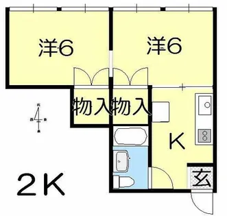 姫島ビル【30E号室】の間取り