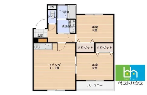 ミッションヒルズスクエア【101号室】の間取り
