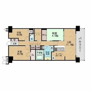 リバーガーデンECOシティ アリスの森【18階】の間取り