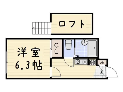 ハイツみらい【2階】の間取り