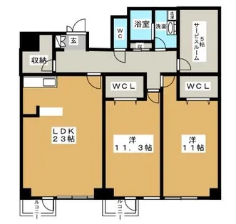 チサンマンション【4階】の間取り
