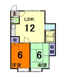 メゾンMY【2号室】の間取り