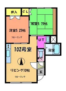 ハイツ・リマン【203号室】の間取り