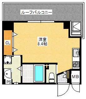 兵庫県神戸市中央区筒井町3丁目【マンション】の間取り