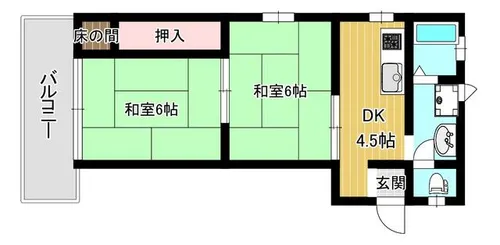 房本マンション【402号室】の間取り