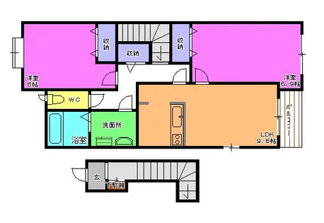 ヴィアレジデンスⅡ【2階】の間取り