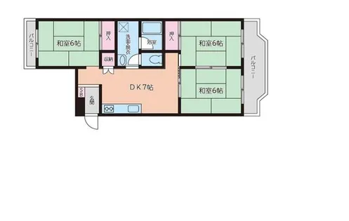 福岡県北九州市小倉南区下曽根2丁目【マンション】の間取り