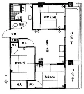 北山ハイツ【503号室】の間取り