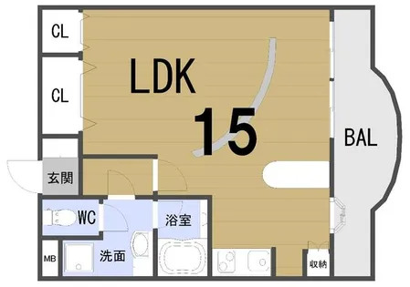京都府京都市右京区太秦桂木町【マンション】の間取り