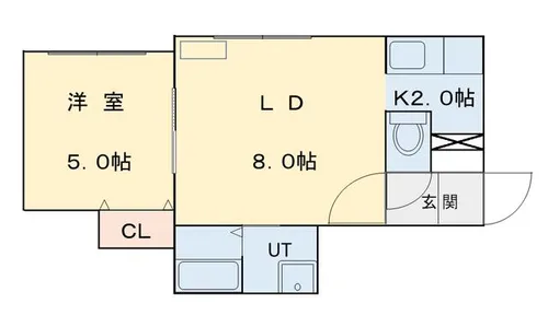 ミカラーム白石【2階】の間取り