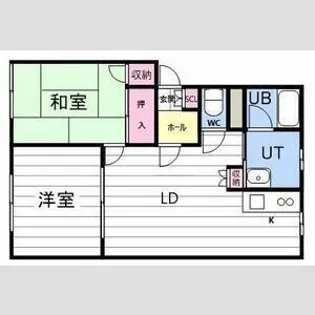 フラットミレニアムヒルズ【201号室】の間取り