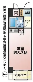 ホワイトパレス黄金五番館【1106号室】の間取り