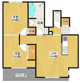 メゾンコメフク【102号室】の間取り