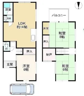 京都府京都市北区大北山原谷乾町【一戸建】の間取り