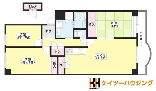 綾園マンション【8階】の間取り