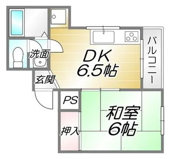 京阪本線牧野駅11分 京阪バス1分 端部屋 日あたり良好【3階】の間取り
