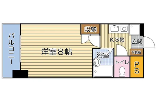 ベルメゾン三郎丸【202号室】の間取り