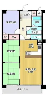 ニューコーポ松蔭【307号室】の間取り