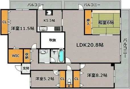 ラブリー鈴蘭台301 (3階)【3階】の間取り