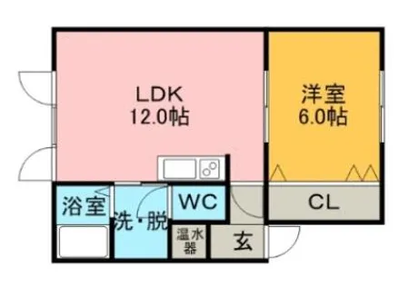 すずらん館2号【1階】の間取り