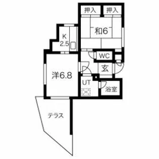 ラウムズ虹ヶ丘【2階】の間取り