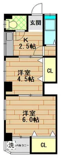 マンション諏訪山【3階】の間取り