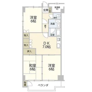 愛知県豊橋市白河町【マンション】の間取り