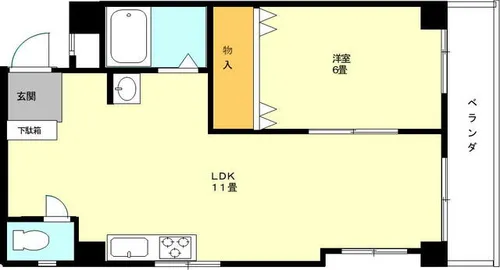 愛知県名古屋市中区大井町【マンション】の間取り