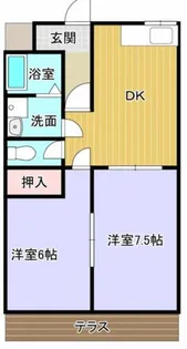 愛知県岡崎市下和田町字高畑【アパート】の間取り