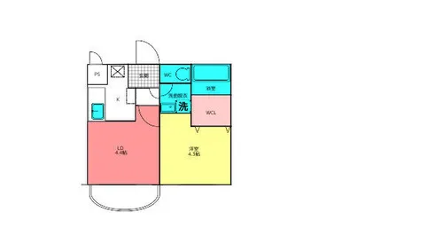 フィオリータ城町【301号室】の間取り